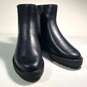 New Franco Sarto Women's Cassie Leather Ankle Boot Black 5M